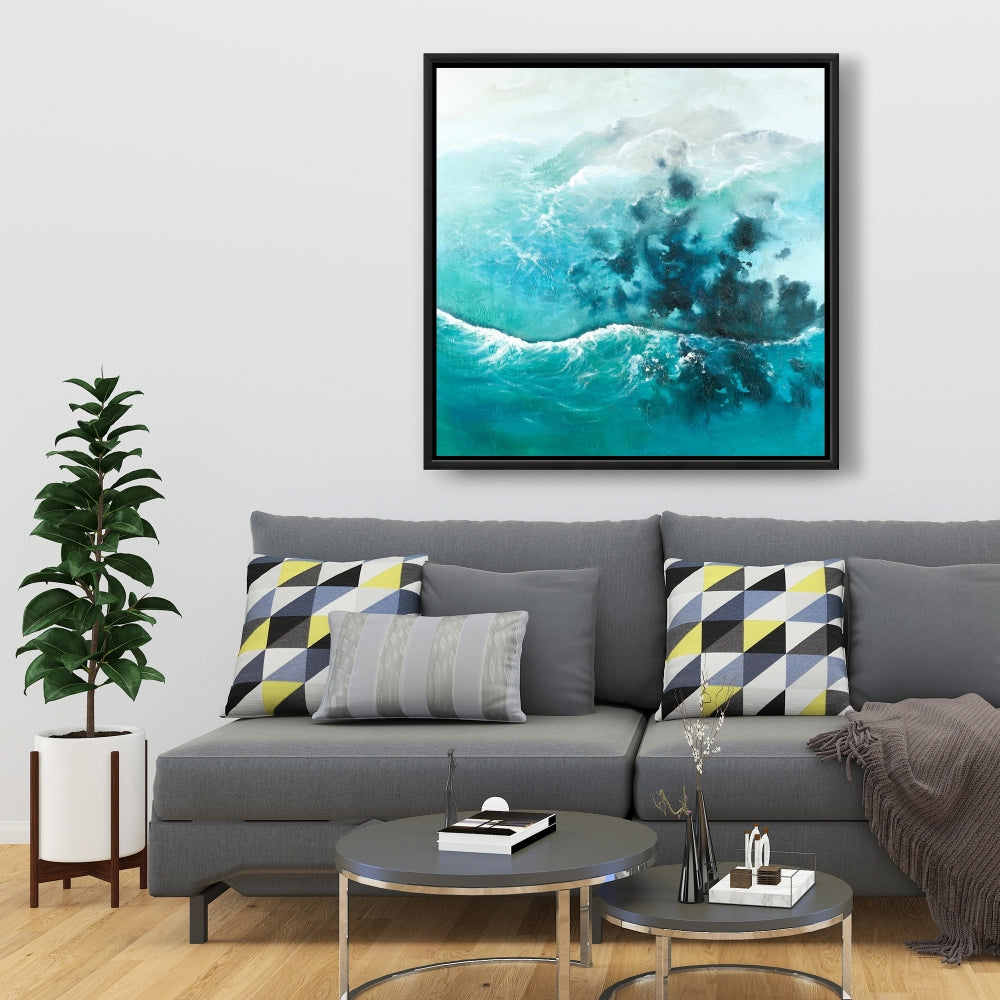 Seaside of the Caribbean Blue Bedroom Canvas | Marine Decor