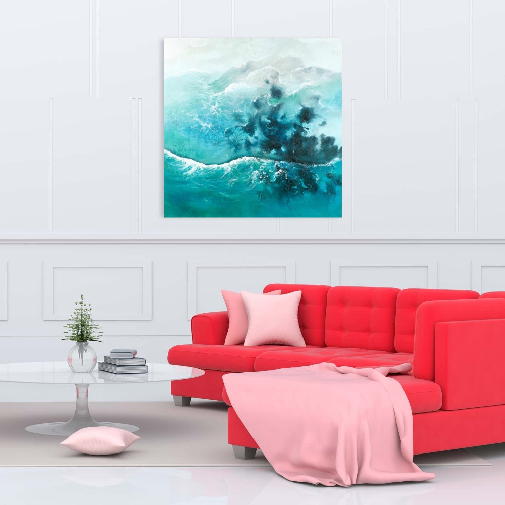 Seaside of the Caribbean Canvas | Coastal Blue Sea Decor