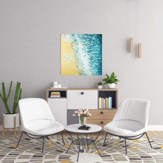 Left Side Seastar Canvas | Aquatic Home Decor Art