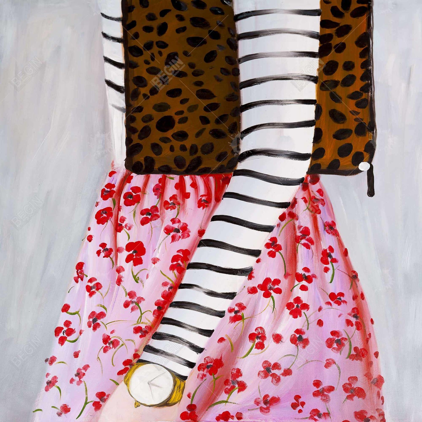 Fashionable Woman Canvas - Leopard Bag | Contemporary Decor