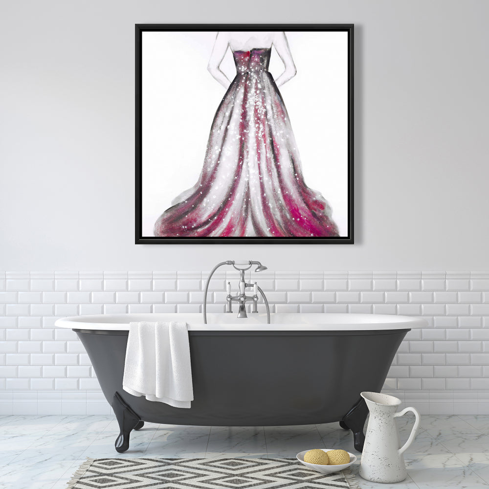 Pink Princess Dress Canvas | Bedroom Clothes Fashion Decor