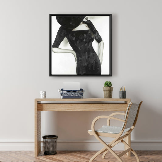 Beautiful Classic Woman Canvas | Monochrome Bedroom Decor