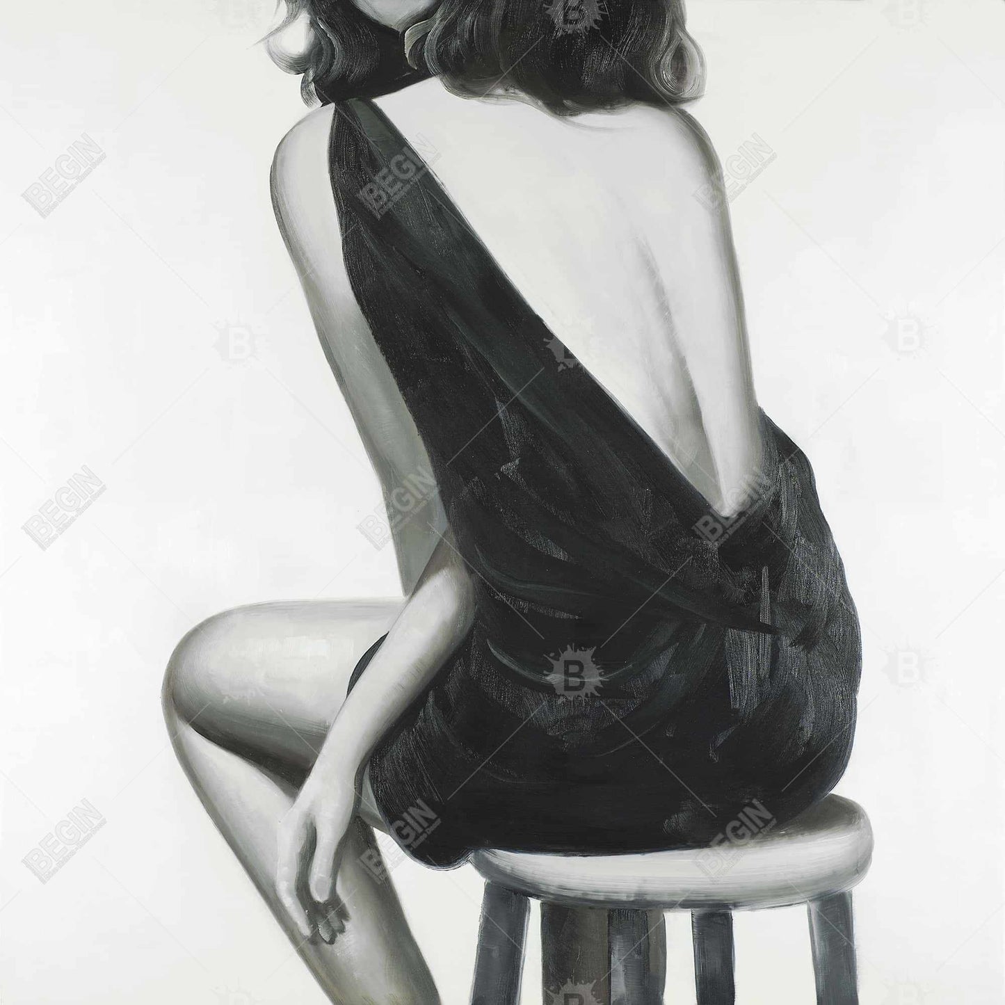 Pretty Woman Fashion Monochrome Canvas | Home Decor Art