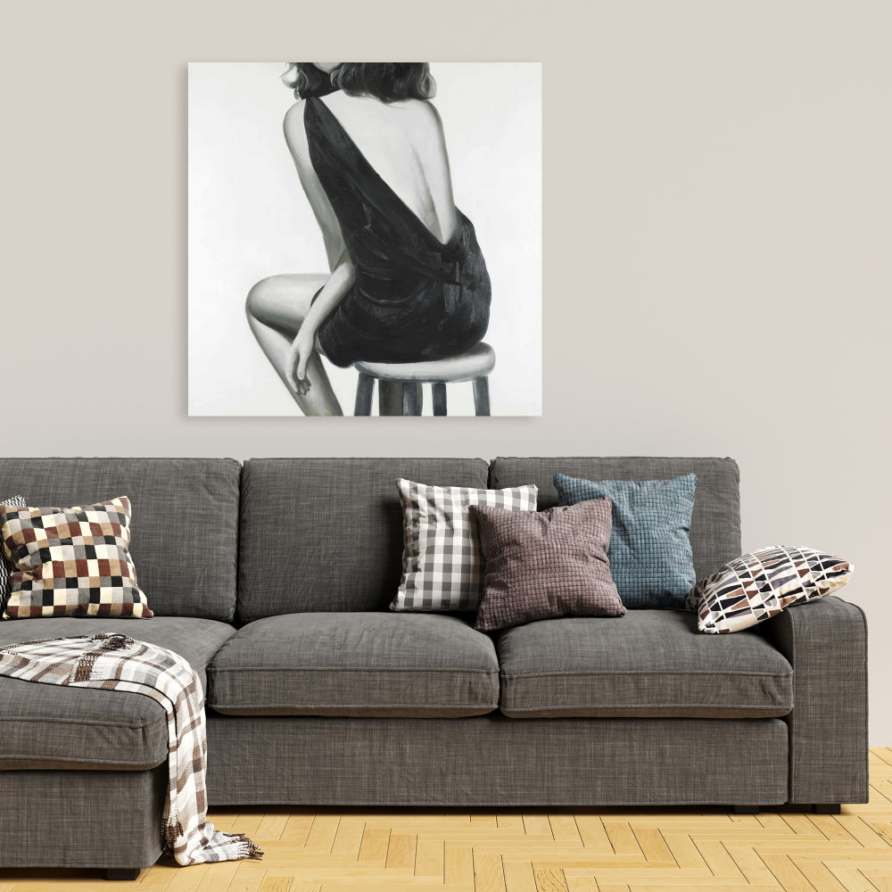 Pretty Woman Fashion Monochrome Canvas | Home Decor Art