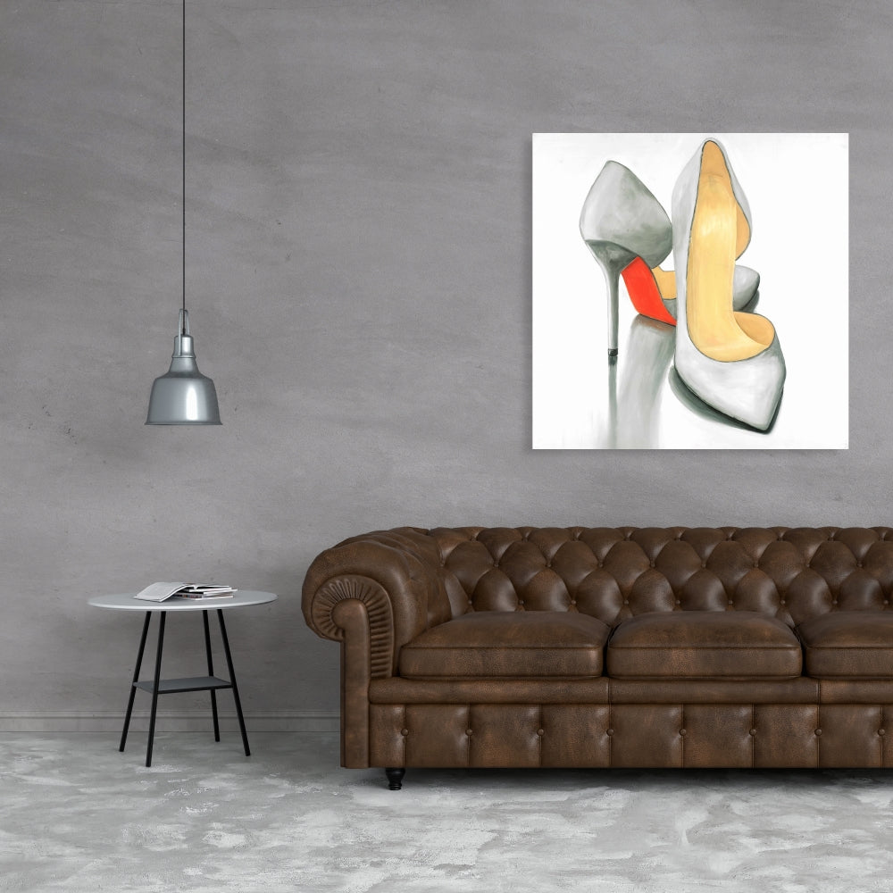 Gray High Heel Ready-to-Wear Canvas | Home Decor Fashion