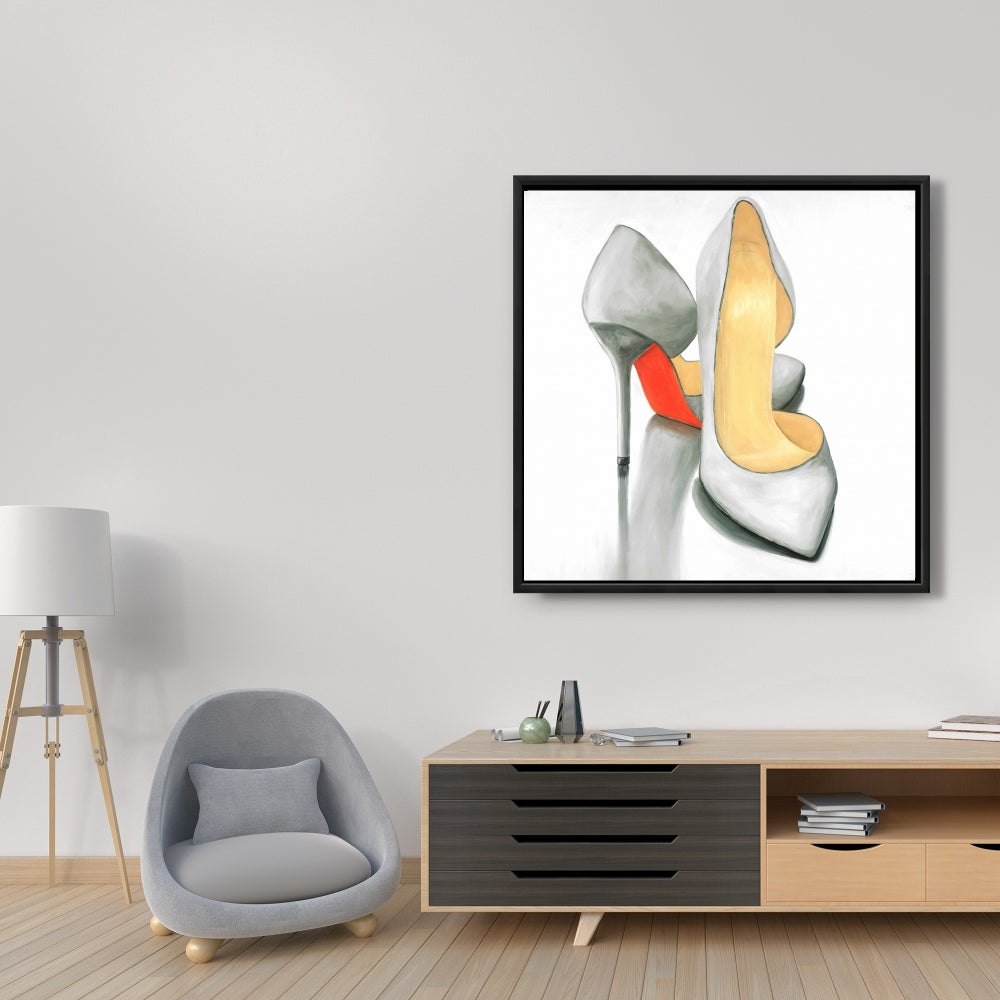 Gray Framed Canvas - High Heel Ready to Wear Home Decor