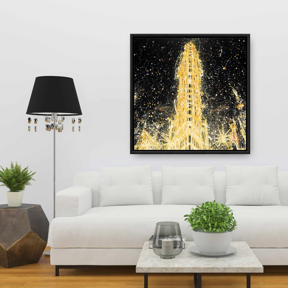 Abstract Flatiron Building Canvas | Cities Bedroom Wall Art