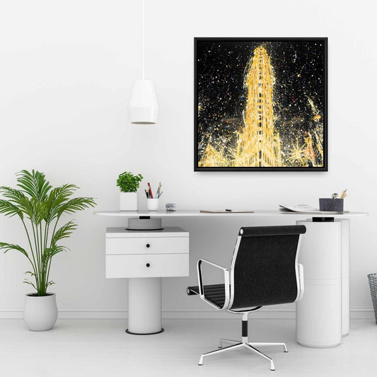 Toile abstraite Flatiron Building | Décoration murale de chambre à coucher