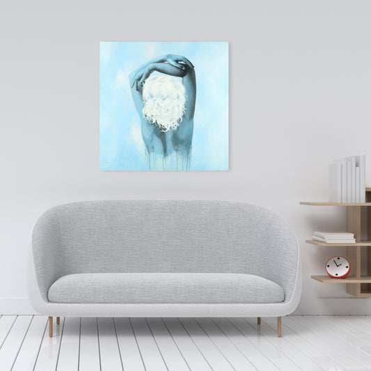 Toile moderne « Femme douce » : décoration élégante pour la chambre à coucher