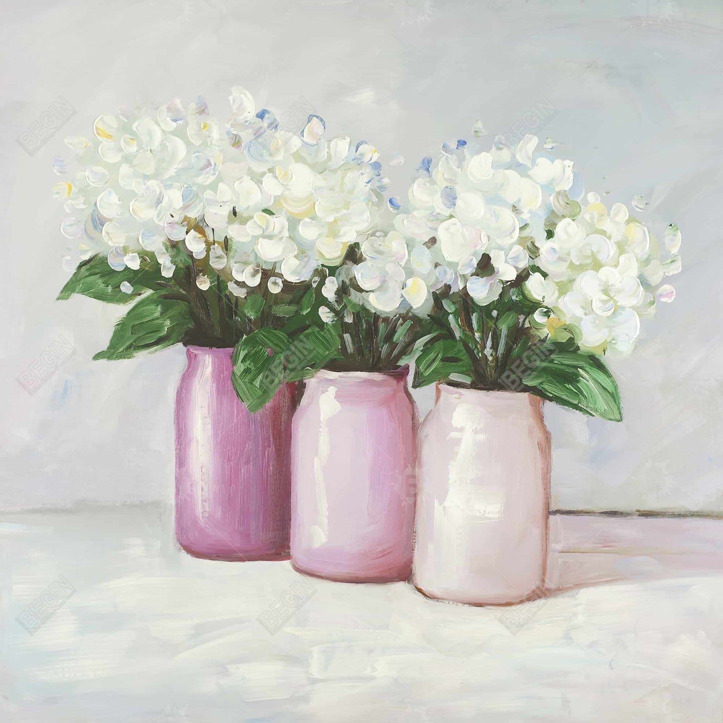 Hydrangea Flowers Canvas | Botanical Wall Art for Home Decor