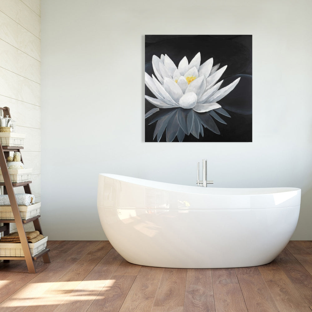 Lotus Flower Reflection Canvas - Contemporary Botanical Decor
