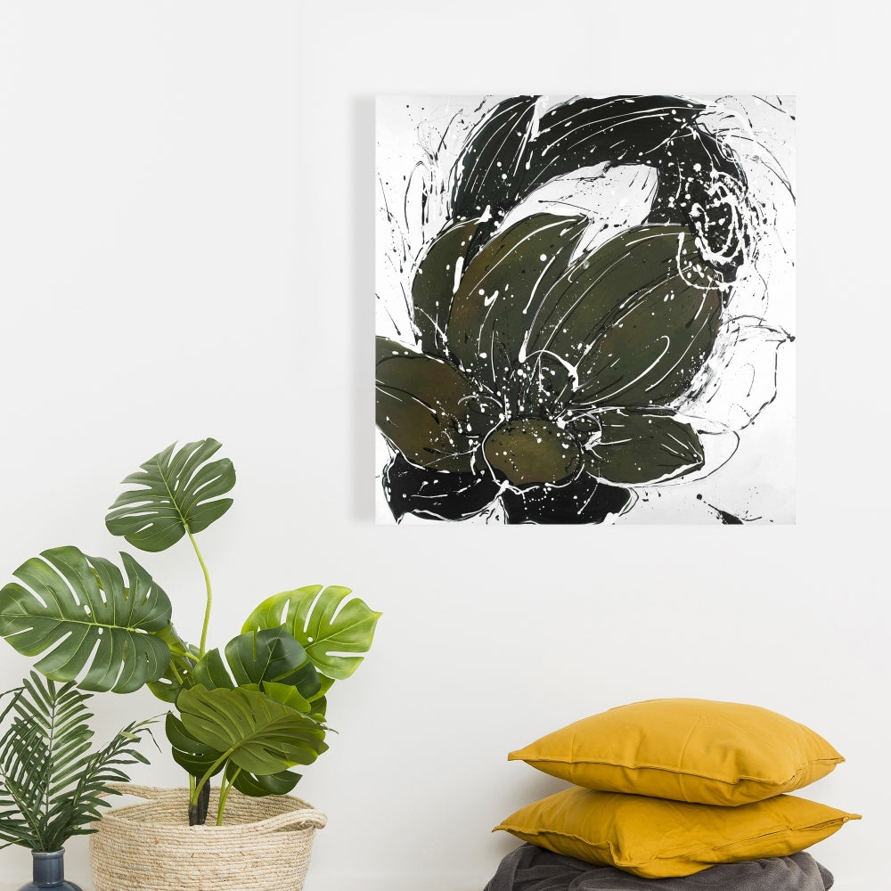 Abstract Flower Canvas | White Floral & Botanical Home Decor