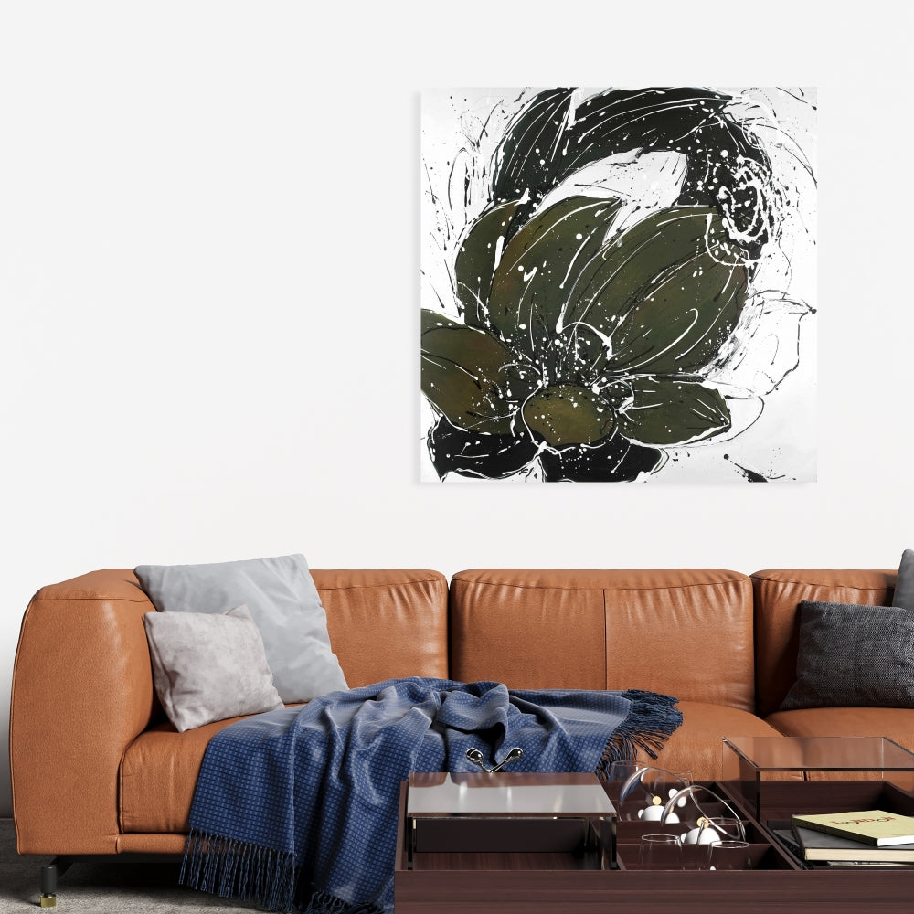 Abstract Flower Canvas | White Floral & Botanical Home Decor