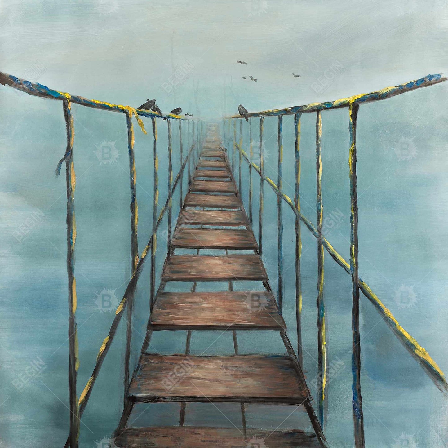 In the Jungle Blue Exotic Landscapes Canvas | Home Decor
