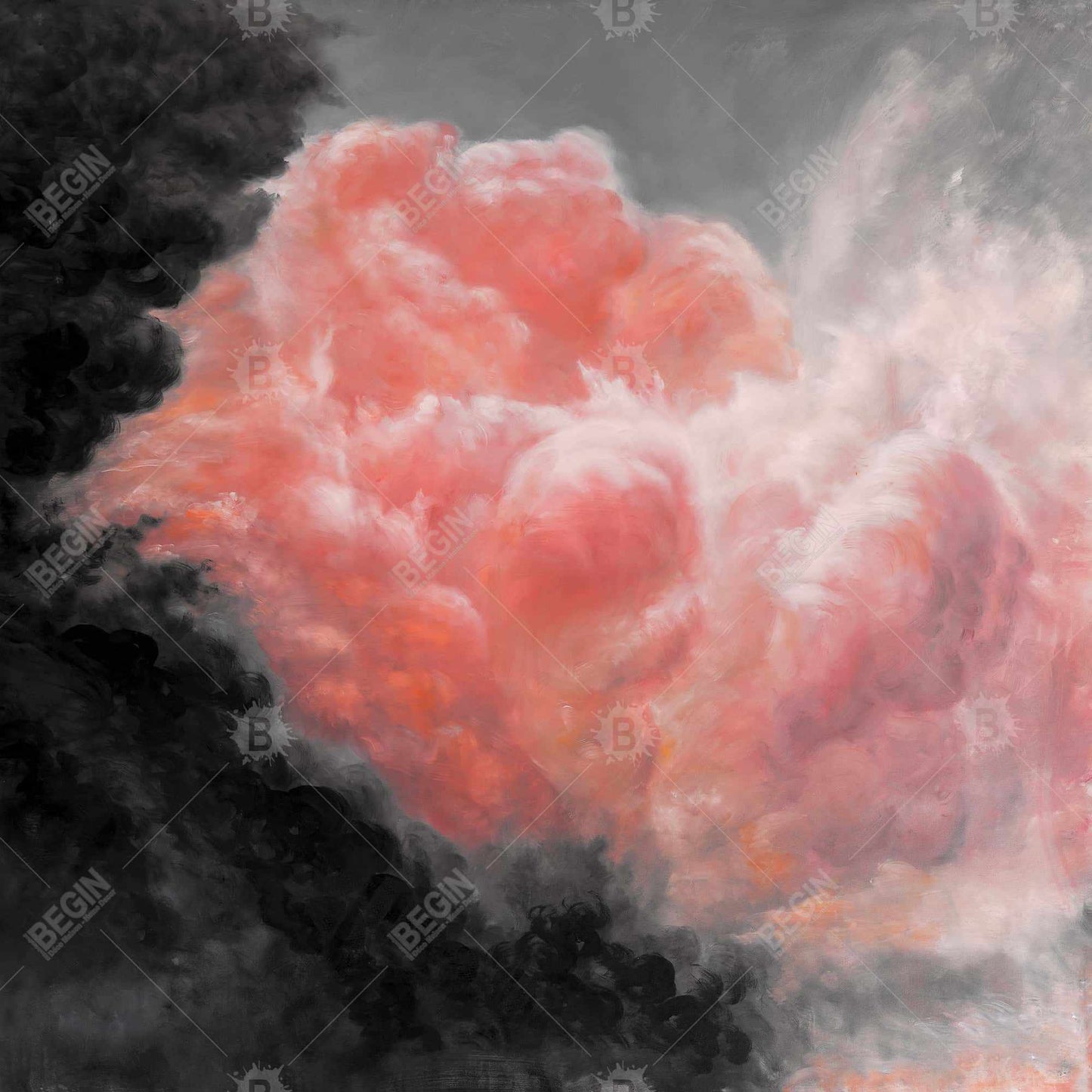 Dark Clouds Gray Bedroom Canvas | Framed Home Decor Art