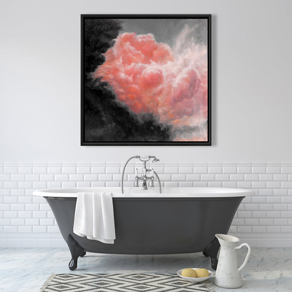 Dark Clouds Gray Bedroom Canvas | Framed Home Decor Art