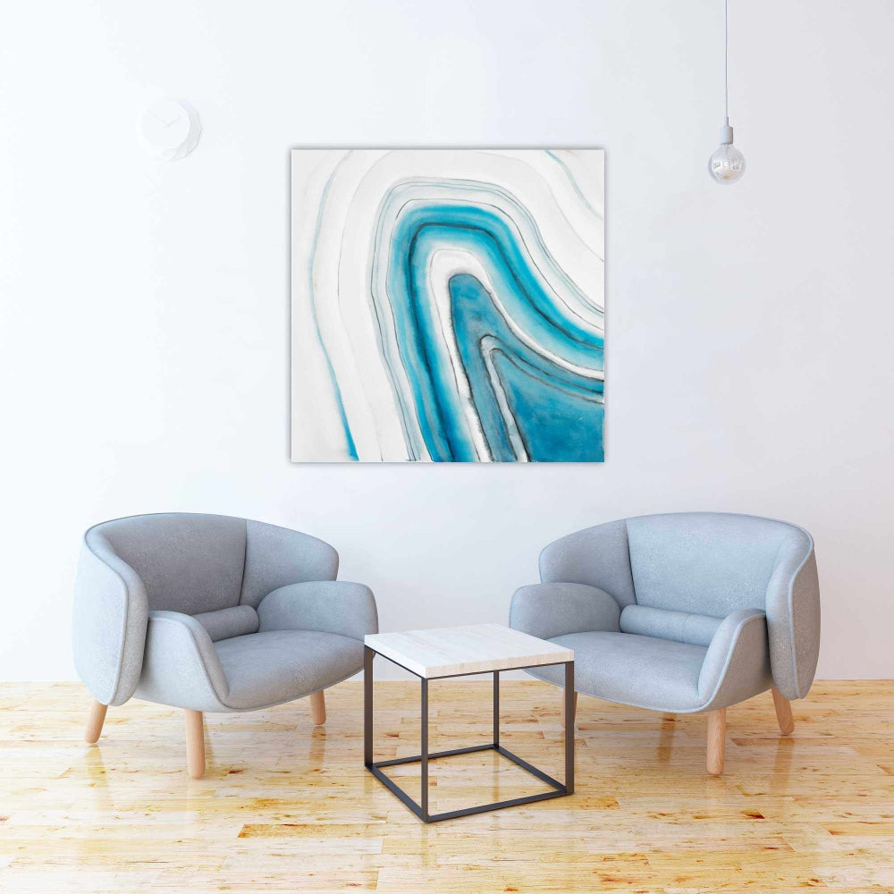 Round Geode Canvas - Bedroom Minerals Contemporary Decor