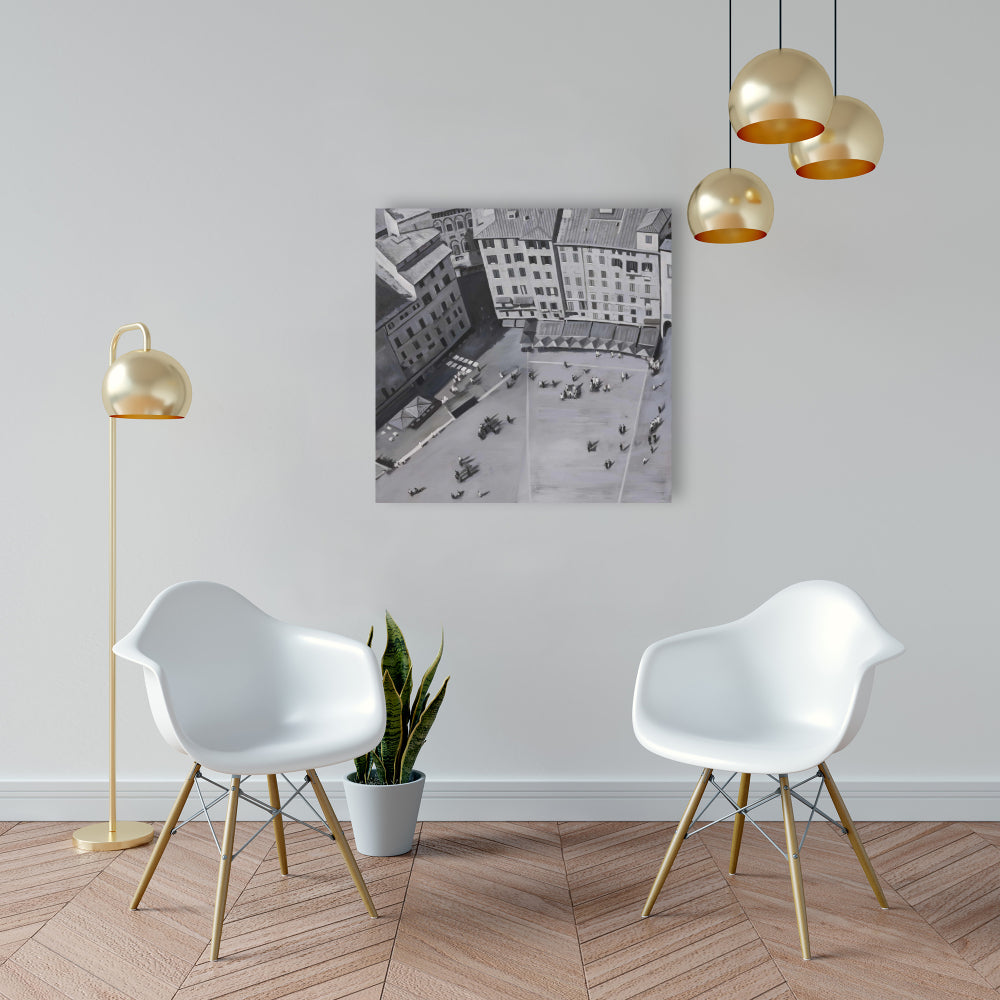 Piazza del Campo Italy Canvas | Bedroom Street Scenery Decor