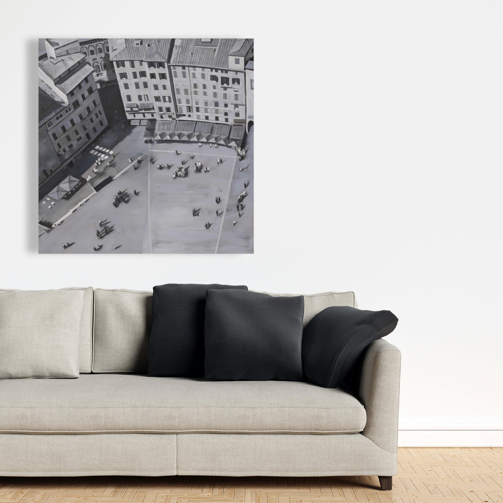 Piazza del Campo Italy Canvas | Bedroom Street Scenery Decor