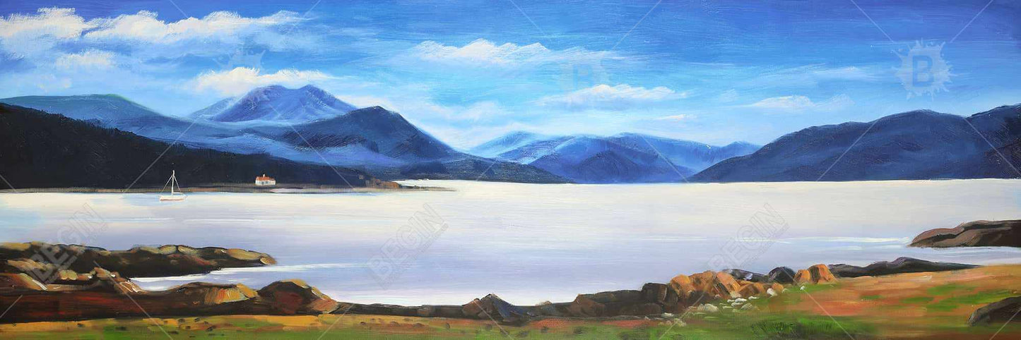 Blue Scenic Trees Canvas - Scottish Highlands Home Decor