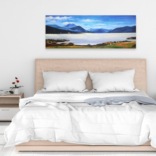 Blue Scenic Trees Canvas - Scottish Highlands Home Decor