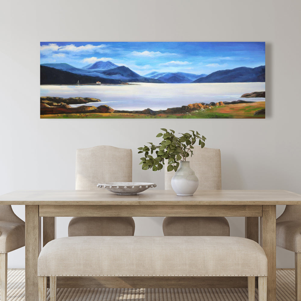 Blue Scenic Trees Canvas - Scottish Highlands Home Decor