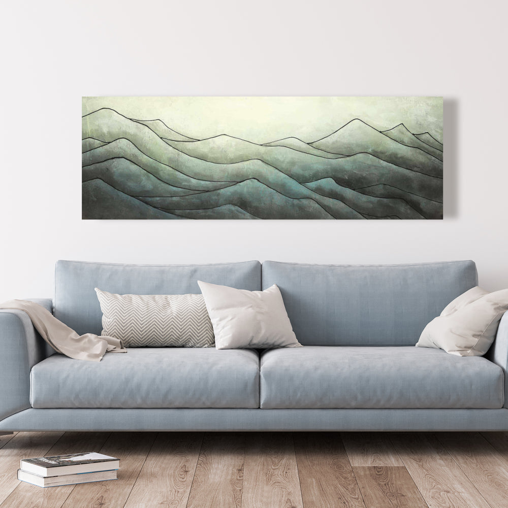 Toile « Dans les vagues » – Décoration d'intérieur contemporaine des Montagnes Blanches
