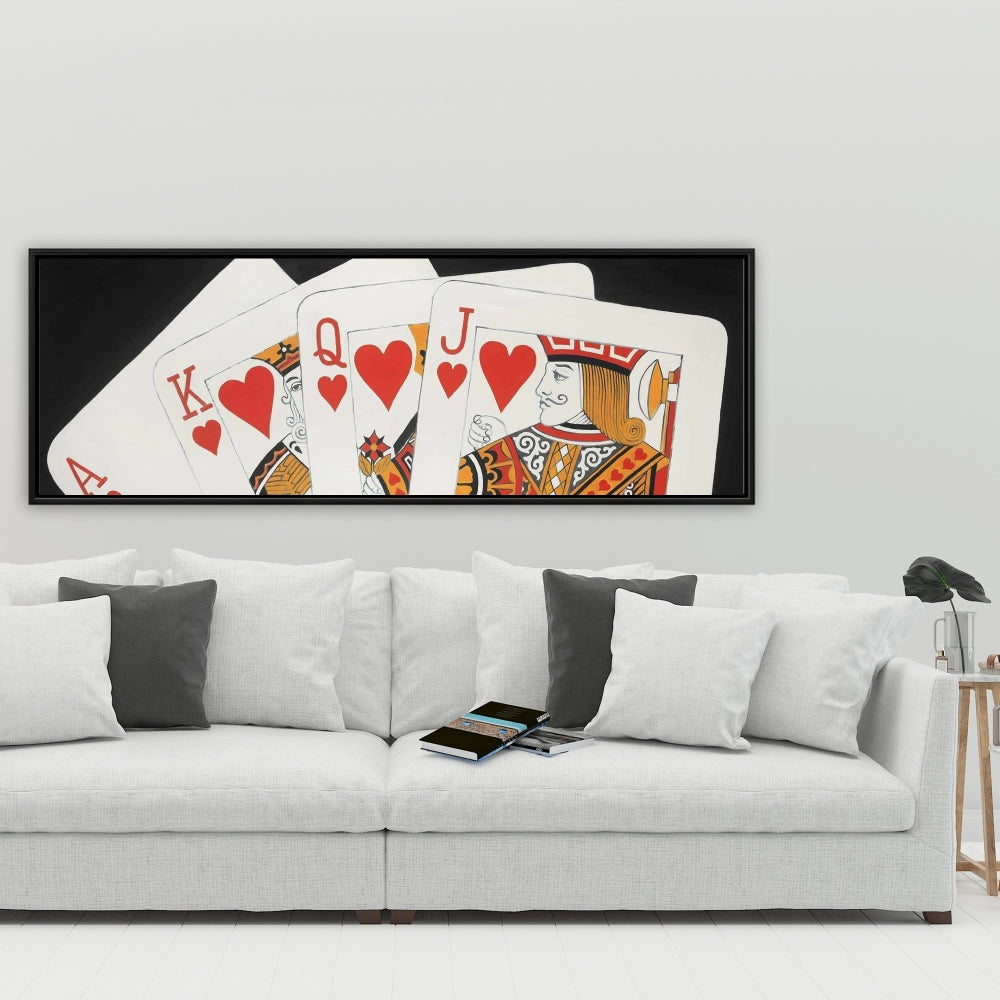 Toile « Cœur Royal Flush » | Décoration pour homme | Art encadré