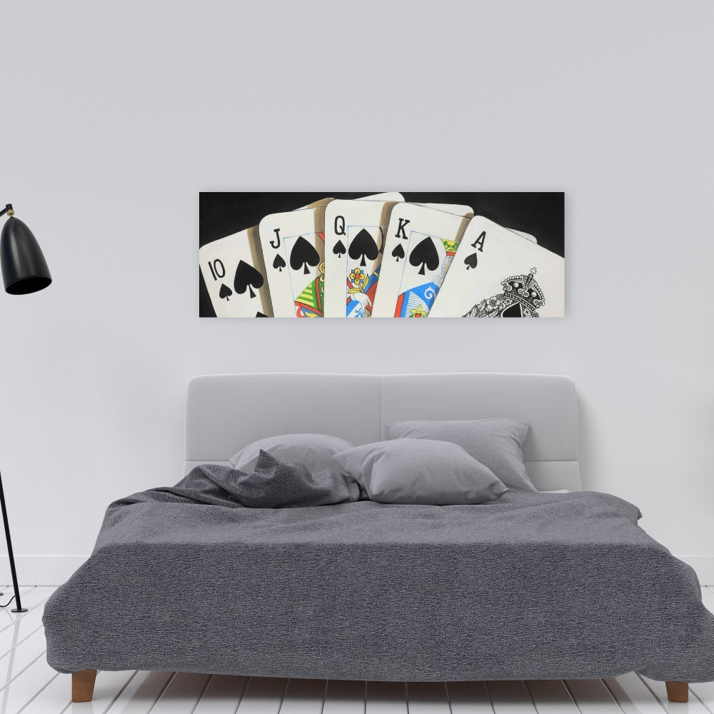 Card Game Spades Royal Flush Canvas - Home Decor Art