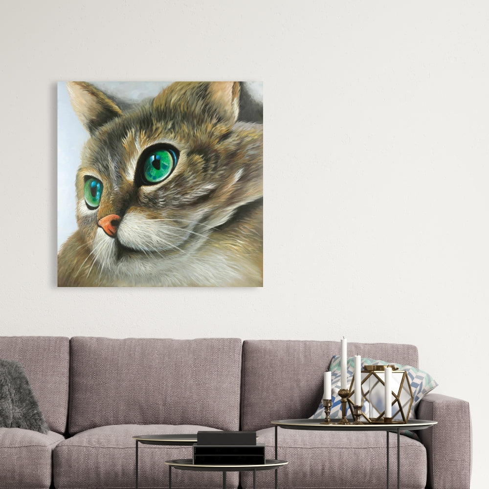 Peaceful Cat Portrait Canvas - Home Decor for Pet Lovers