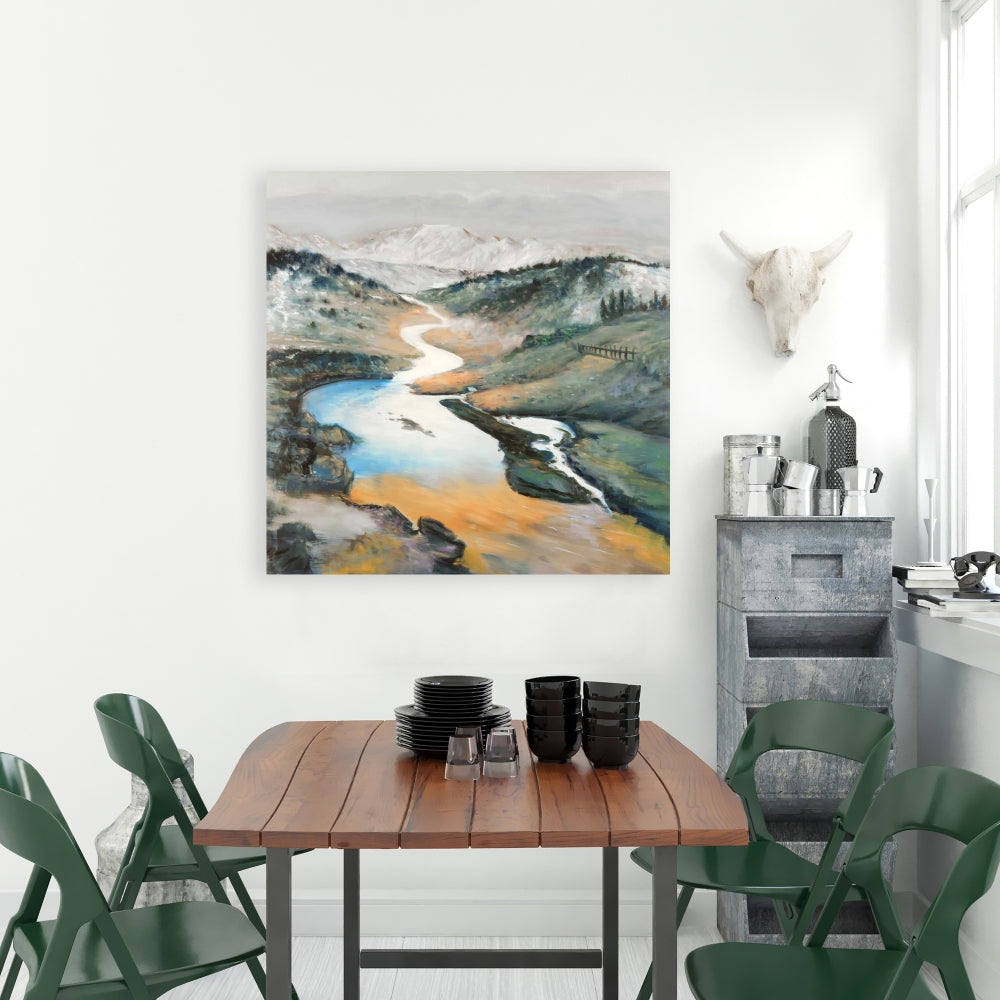 Toile Paysage Bleu Chambre | Décoration Murale
