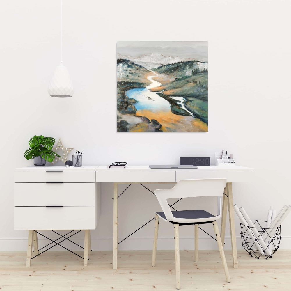 Toile Paysage Bleu Chambre | Décoration Murale