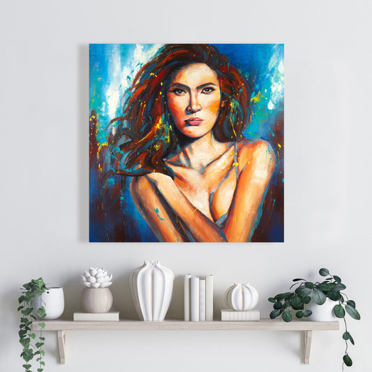 Toile figurative Closer pour chambre à coucher | Décoration murale