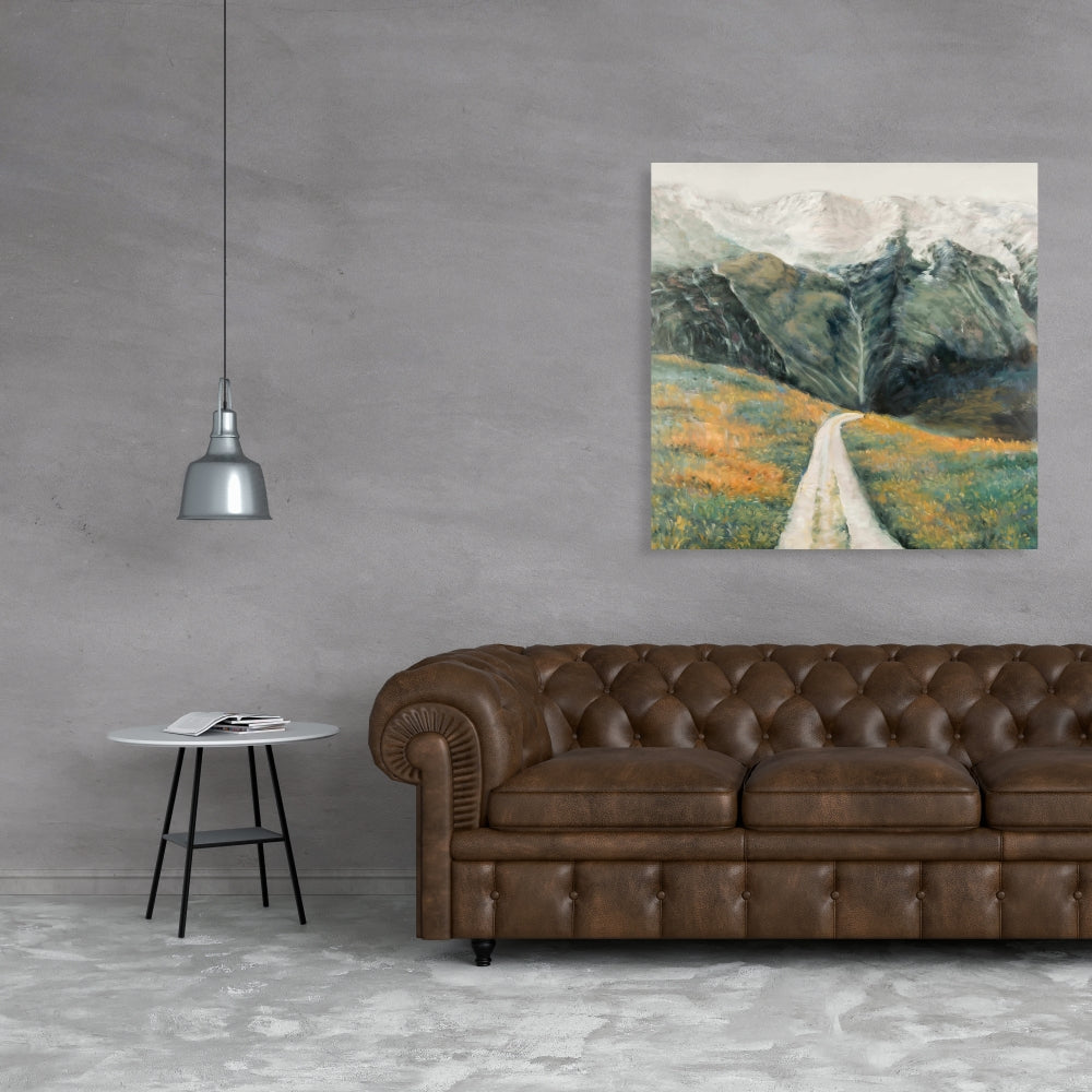 Mountainous Landscape Canvas | Contemporary Home Decor Art