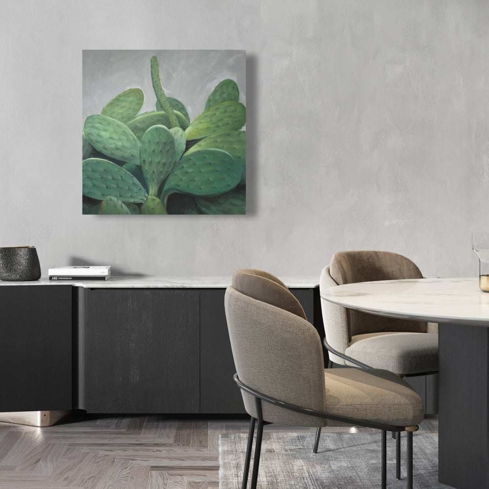 Cactus Bundle Exotic Gray Floral Botanical Canvas Home Decor
