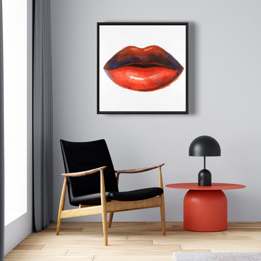 Red Lipstick Canvas | Fashion Beauty Home Decor Wall Art