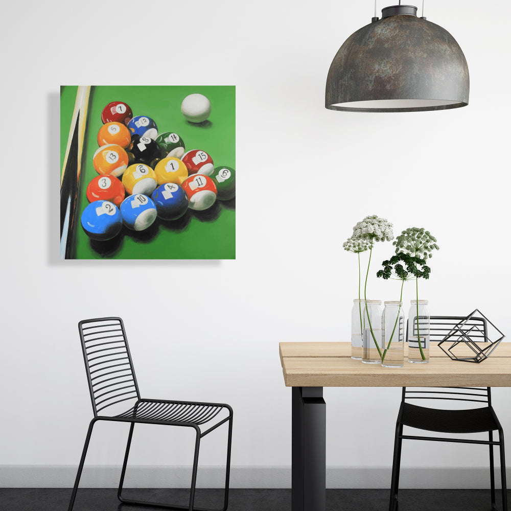 Hyperrealist Blue Man Cave Canvas - Pool Table Art Decor