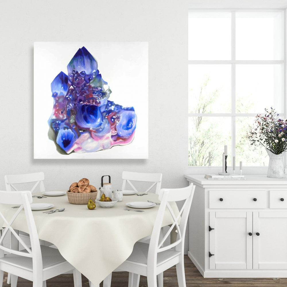 Toile en cristal de quartz bleu et violet | Décoration de chambre
