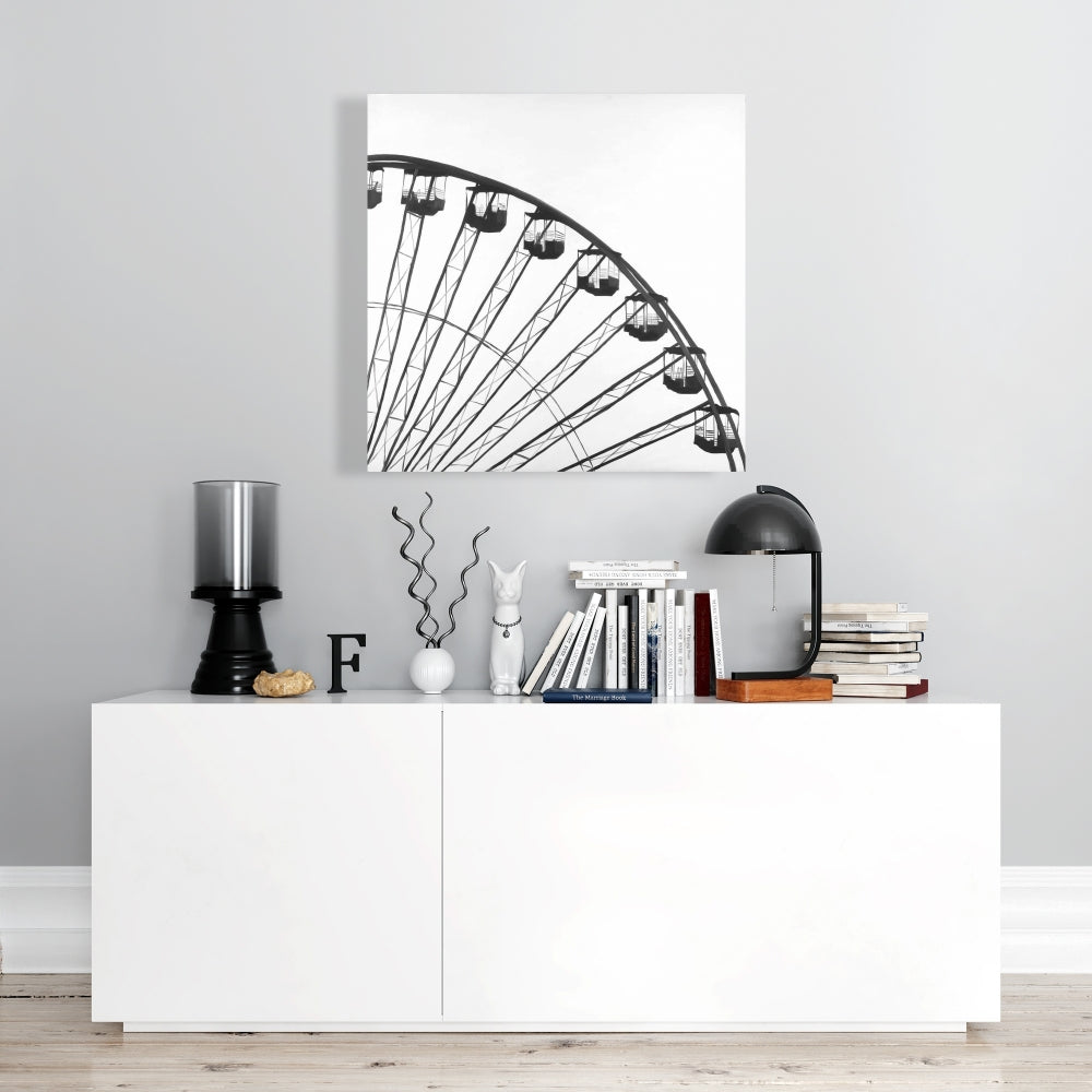 Quarter Ferris Wheel Canvas | Monochrome Hobbies Home Decor