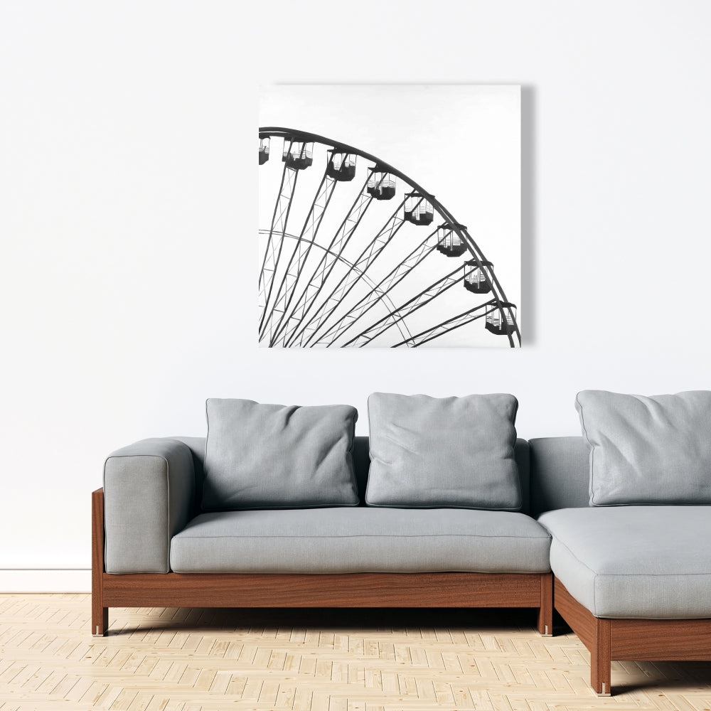 Quarter Ferris Wheel Canvas | Monochrome Hobbies Home Decor