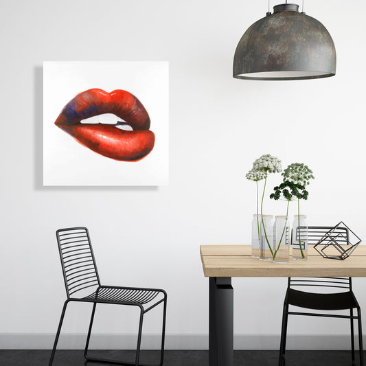 Romantic Fashion Red Canvas - Beautiful Red Mouth Decor