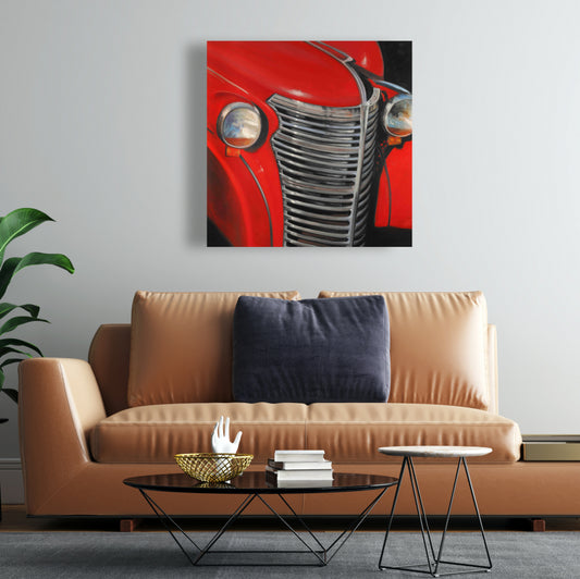 Toile vintage « Voiture des années 50 » | Décoration de chambre | Art du transport