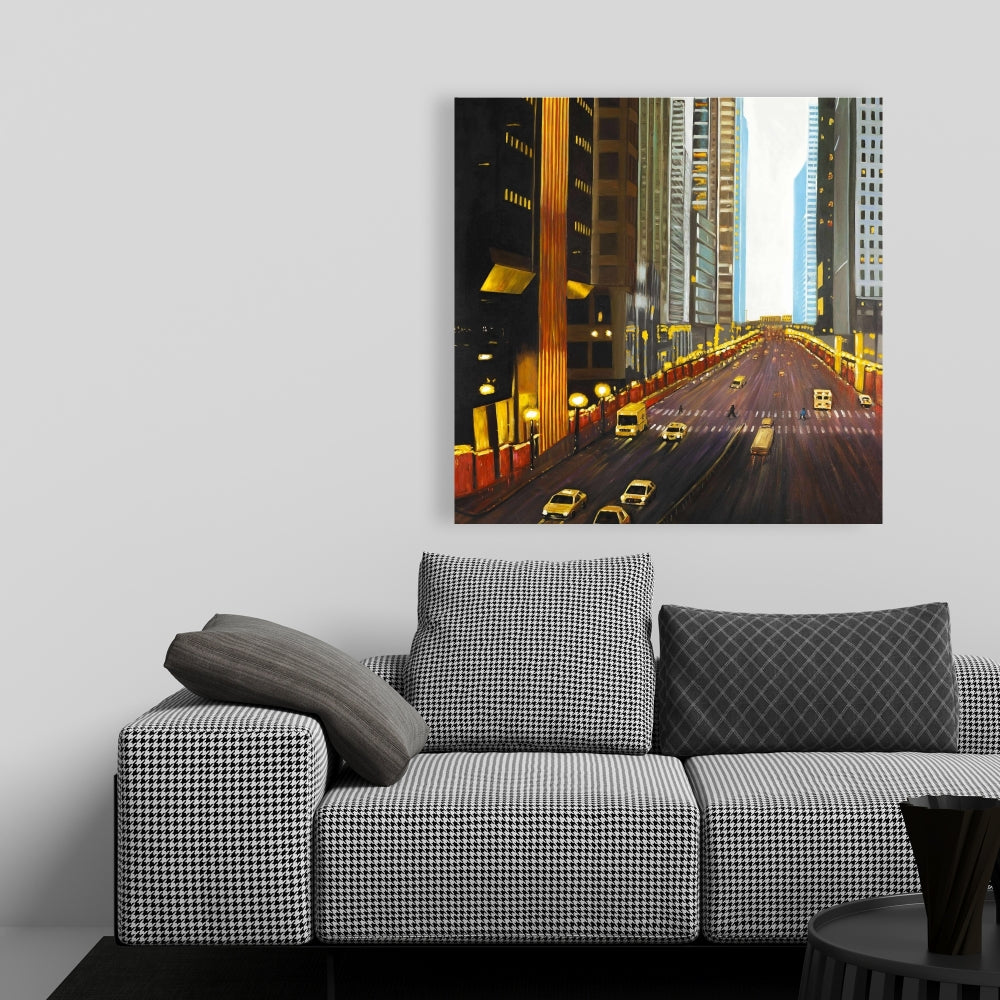 Scenic New York City 9th Street Blue Canvas | Home Decor