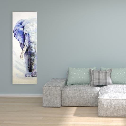 Blue Elephant Canvas | Animal Bedroom Decor | Home Wall Art