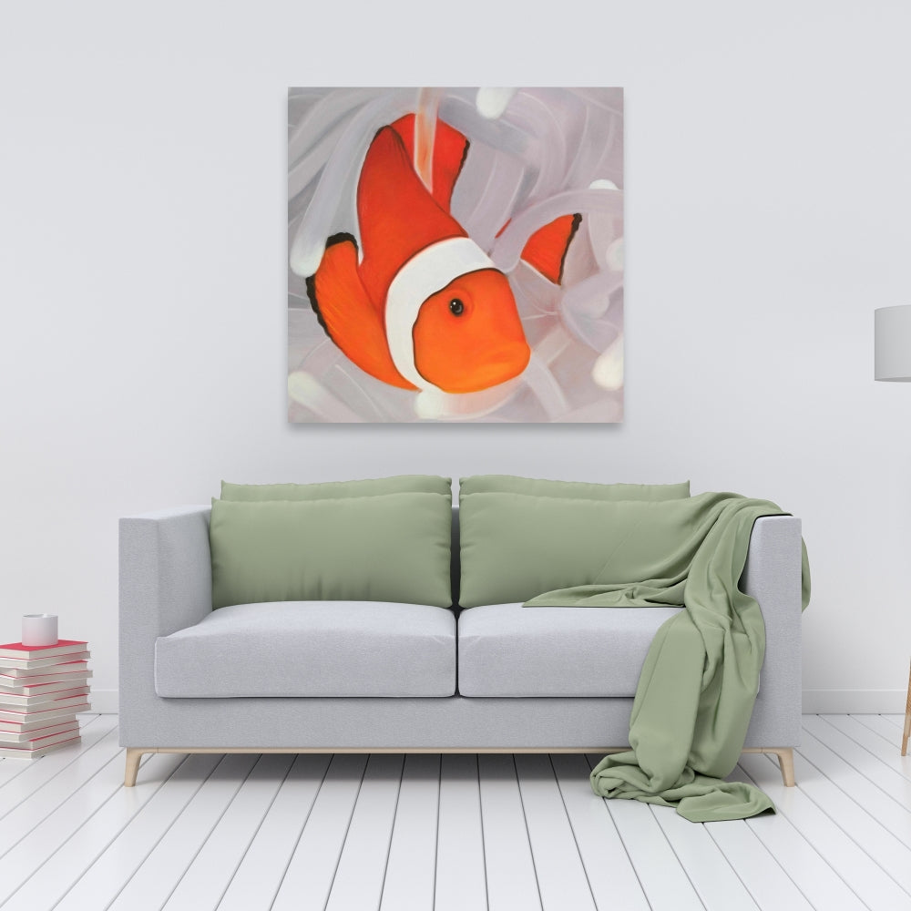Clownfish Under the Sea Canvas - Exotic Aquatic Home Decor