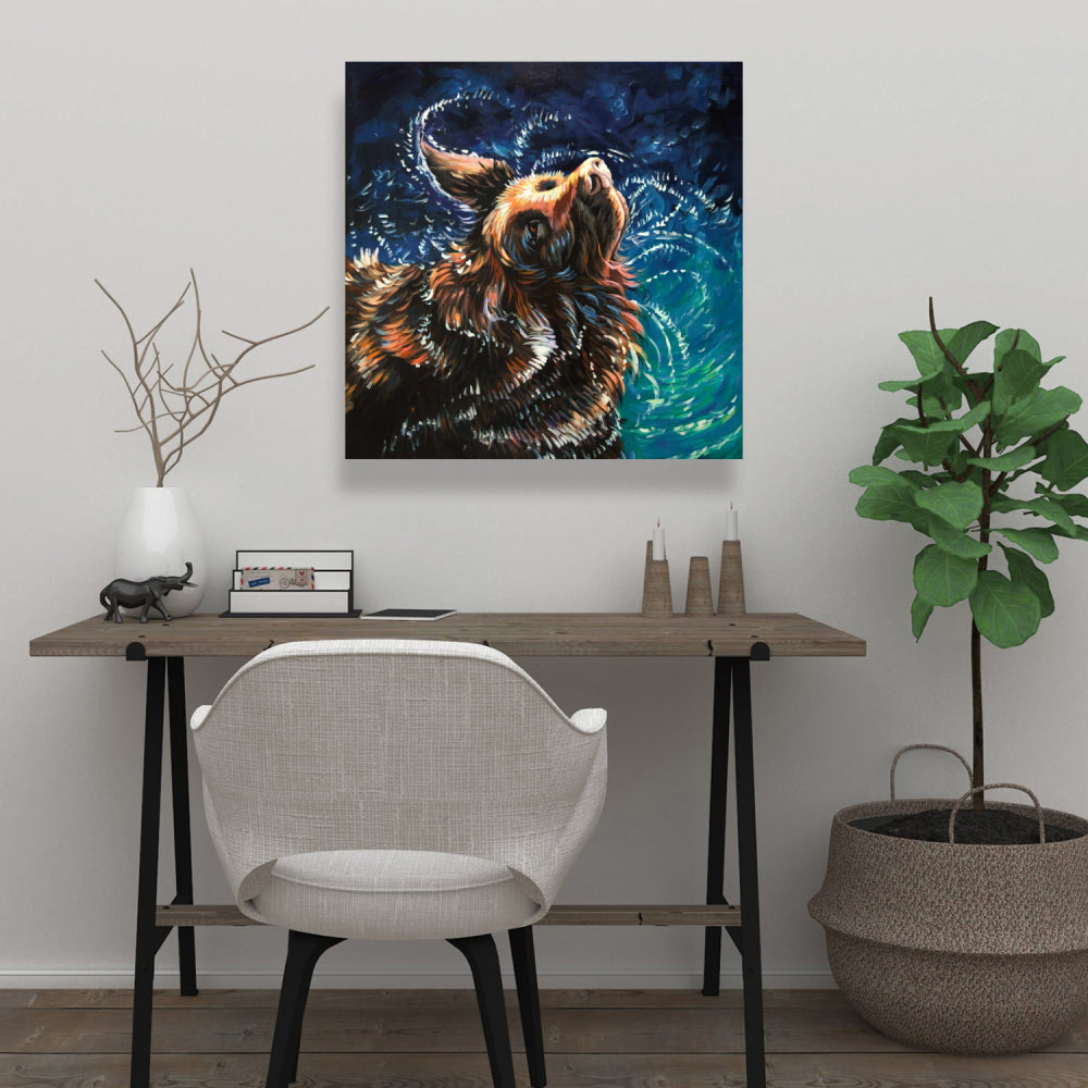 Wet Golden Retriever Canvas | Bedroom Animals Home Decor