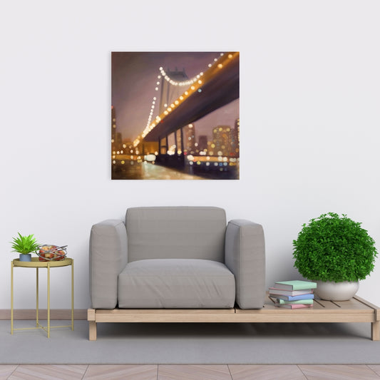 New York at Night Canvas | Romantic Home Decor Wall Art