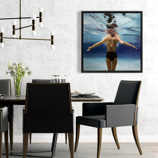 Toile panoramique sur la mer pour chambre à coucher | Décoration d'intérieur sous-marine