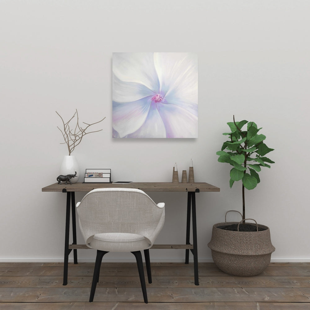 Bedroom Blue Minimalist Canvas Petals - Home Decor Art