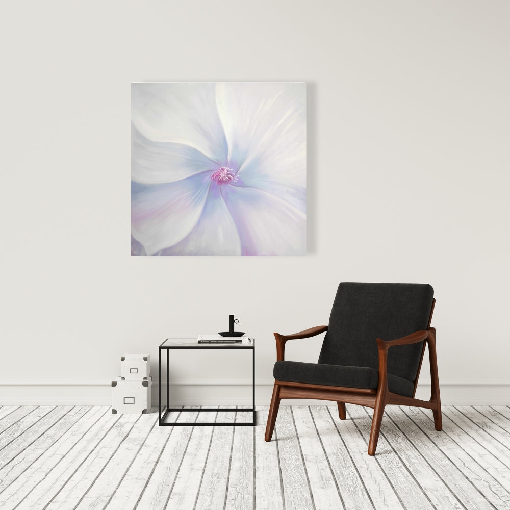 Bedroom Blue Minimalist Canvas Petals - Home Decor Art